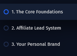 The Free 30 Day Bootcamp in My Online Startup is in three sections