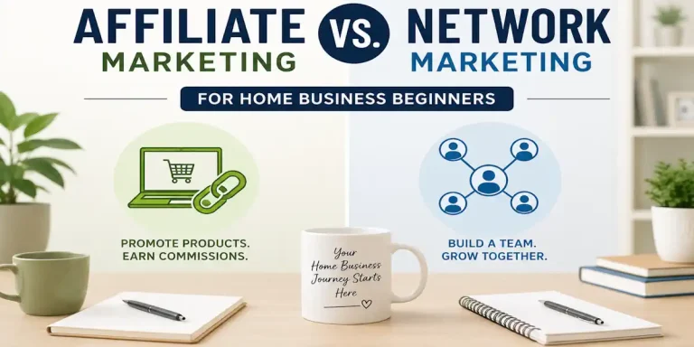 image depicting differences between affiliate vs network marketing