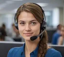 image female model on phone call