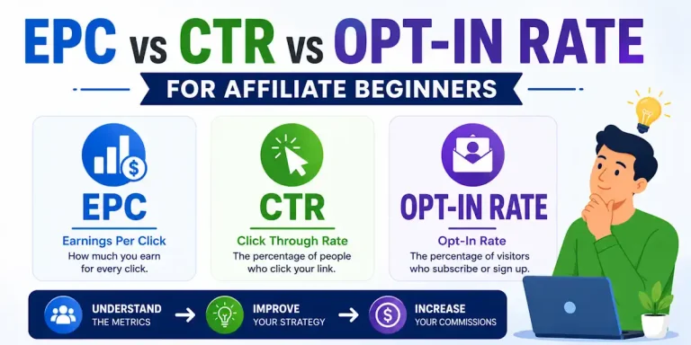 affiliate metrics epc vs ctr vs opt-in rate