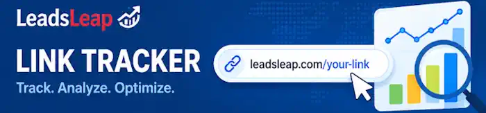 leadsleap banner for link tracking tools post